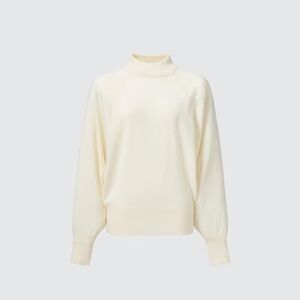 Uniqlo:U Wool Blend Cream Mock Neck Sweater